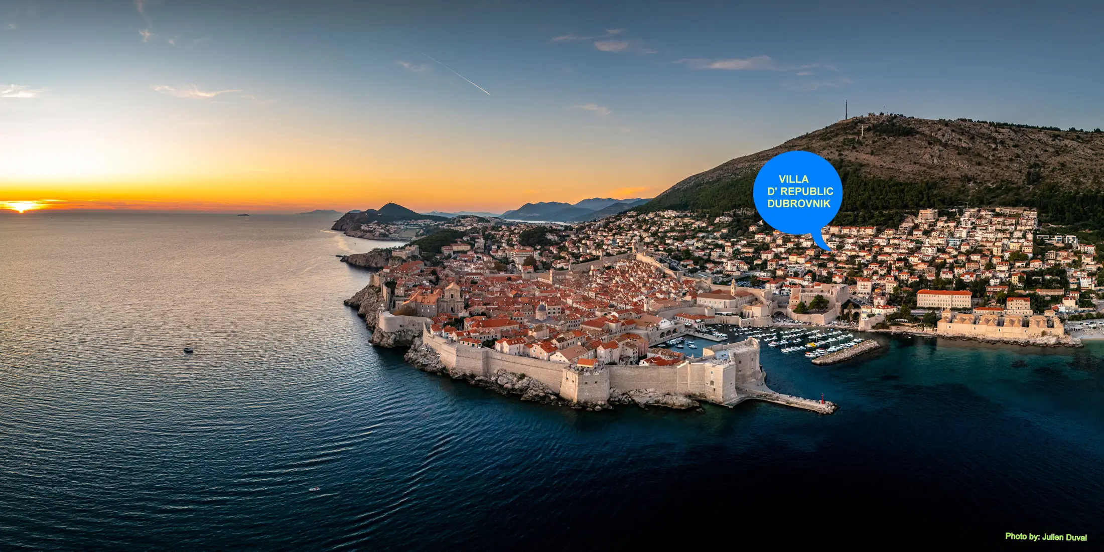 Prime Ploce location near Dubrovnik Old Town and Adriatic Sea at Villa D' Republic